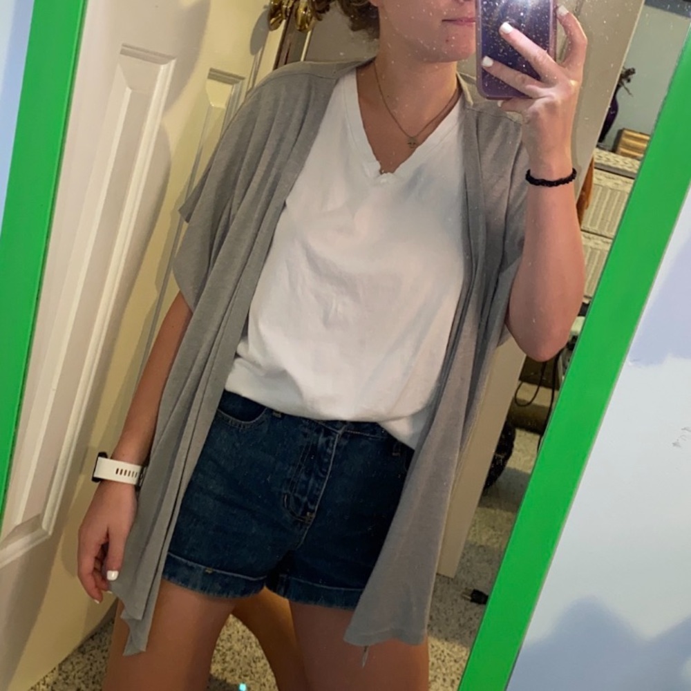 Grey poncho cardigan